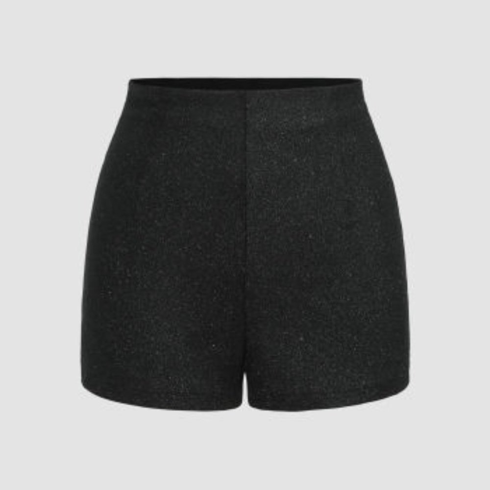 NWT Glittery High-Waisted Shorts in Black SIZE L/8